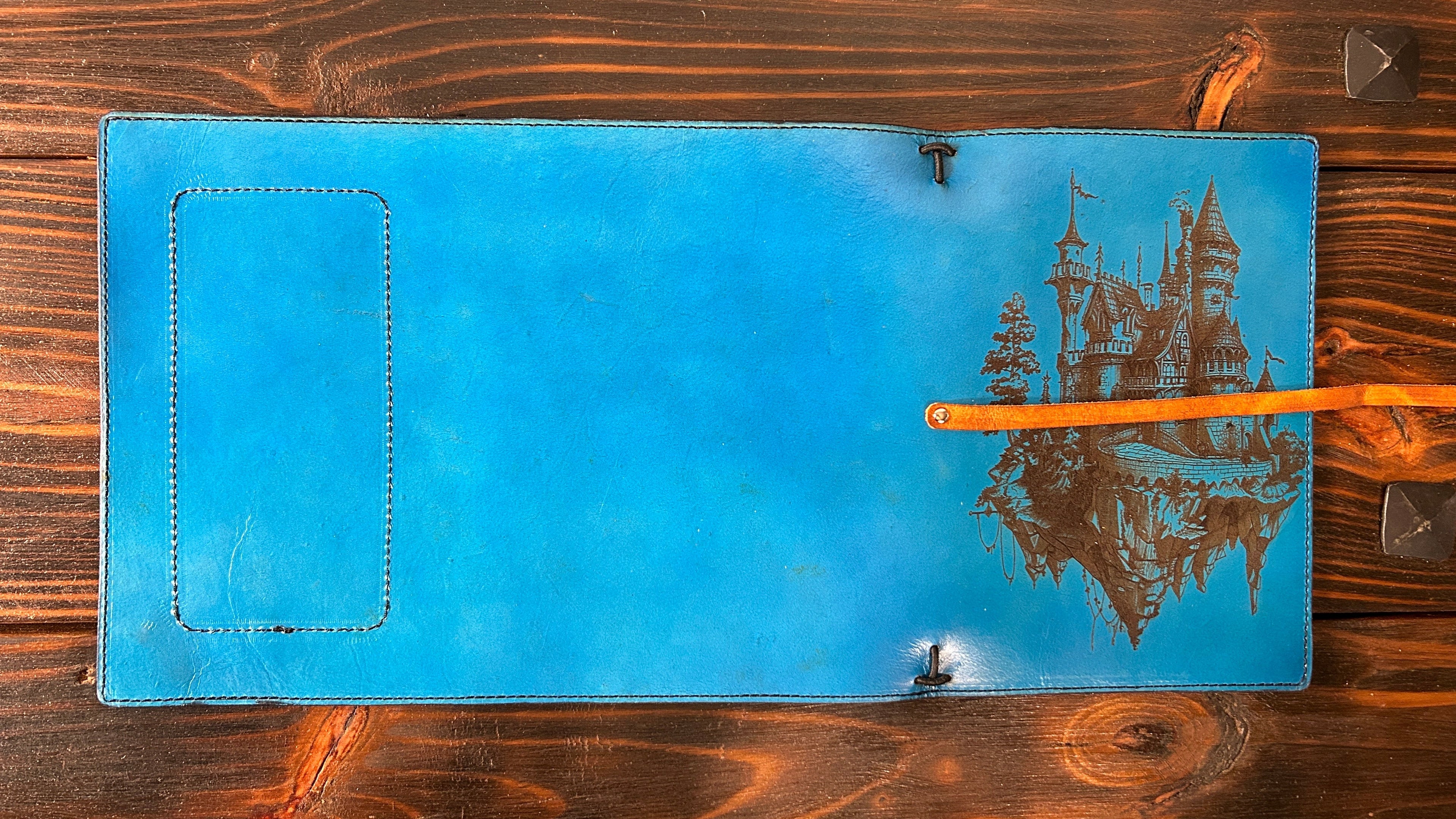 Premium Leather Adventure Journal - Mystic Castle Design