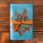 Premium Leather Adventure Journal - Mystic Castle Design
