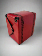 MTG Leather Deck Box - Dragon Motif Design - Side Detail - The Wyverns Workshop