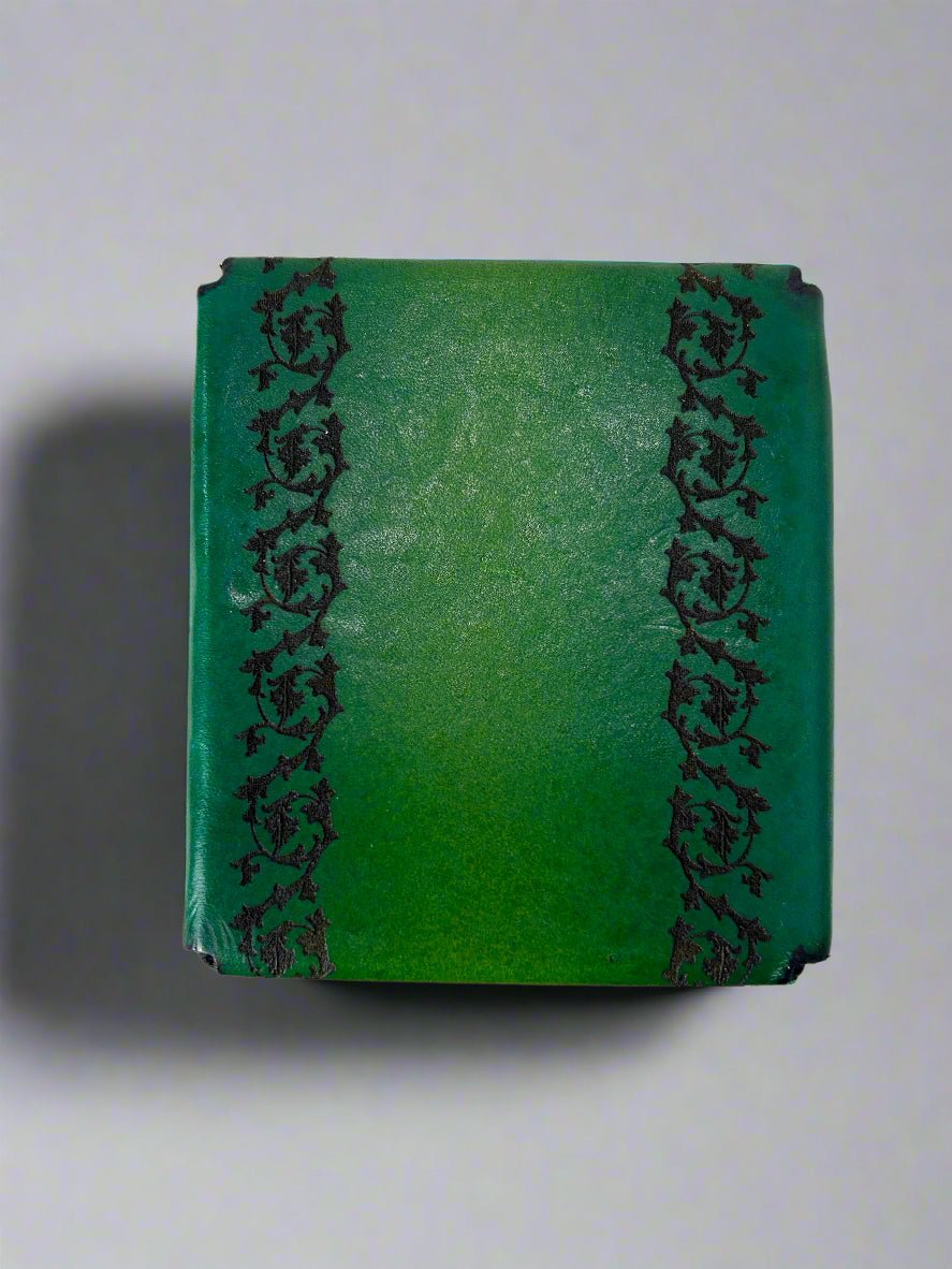 MTG Leather Deck Box - Tree of Life Design - Back View - The Wyverns Workshop