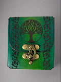 MTG Leather Deck Box - Tree of Life Design - Front View - The Wyverns Workshop