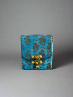 MTG Leather Deck Box - Blue Dragon Pattern - The Wyverns Workshop