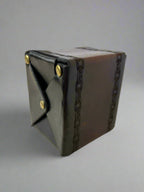 MTG Leather Deck Box - Skull & Chains Design - Side Detail - The Wyverns Workshop