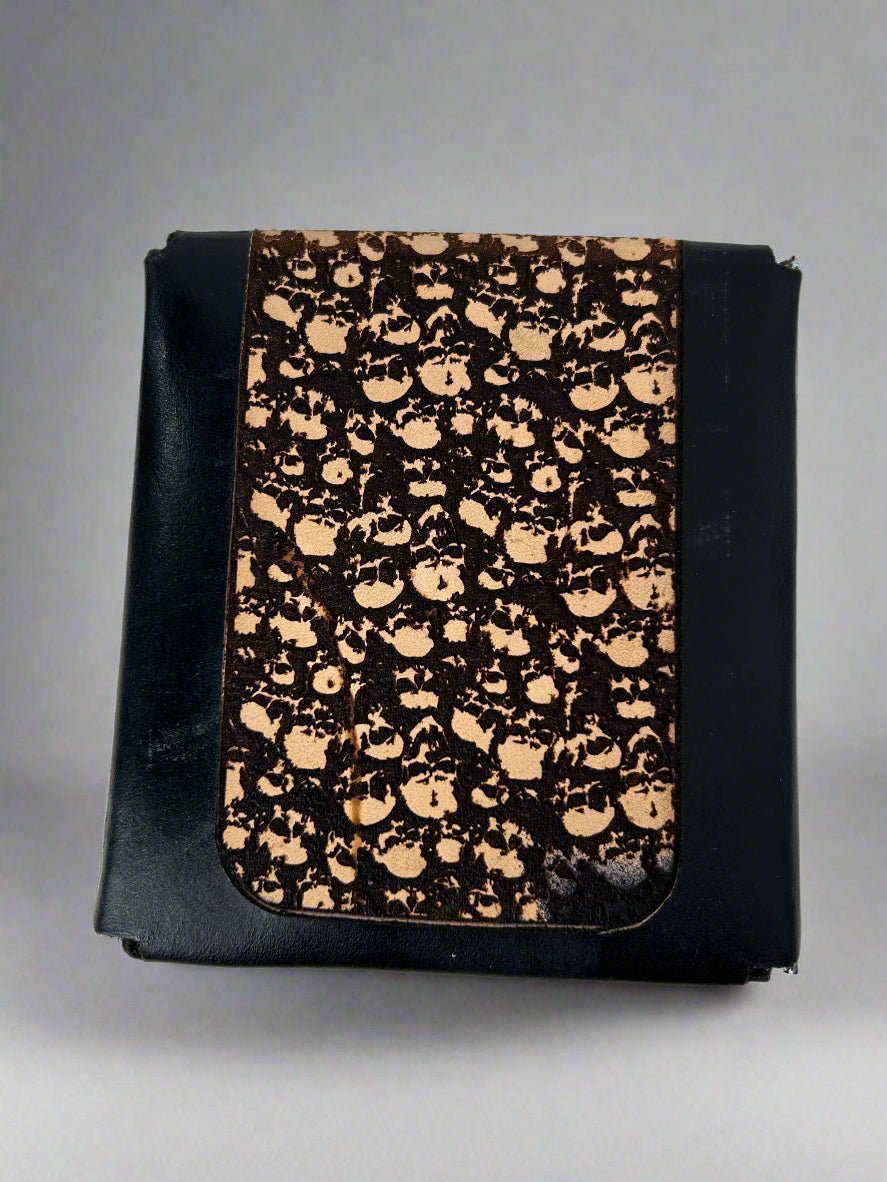 MTG Leather Deck Box - Skulls Design - Back View - The Wyverns Workshop