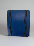 MTG Leather Deck Box - Water Droplet White Blue Design - Back View - The Wyverns Workshop