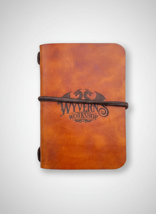 Mini Leather Travelers Journal - Tan- The Wyverns Workshop