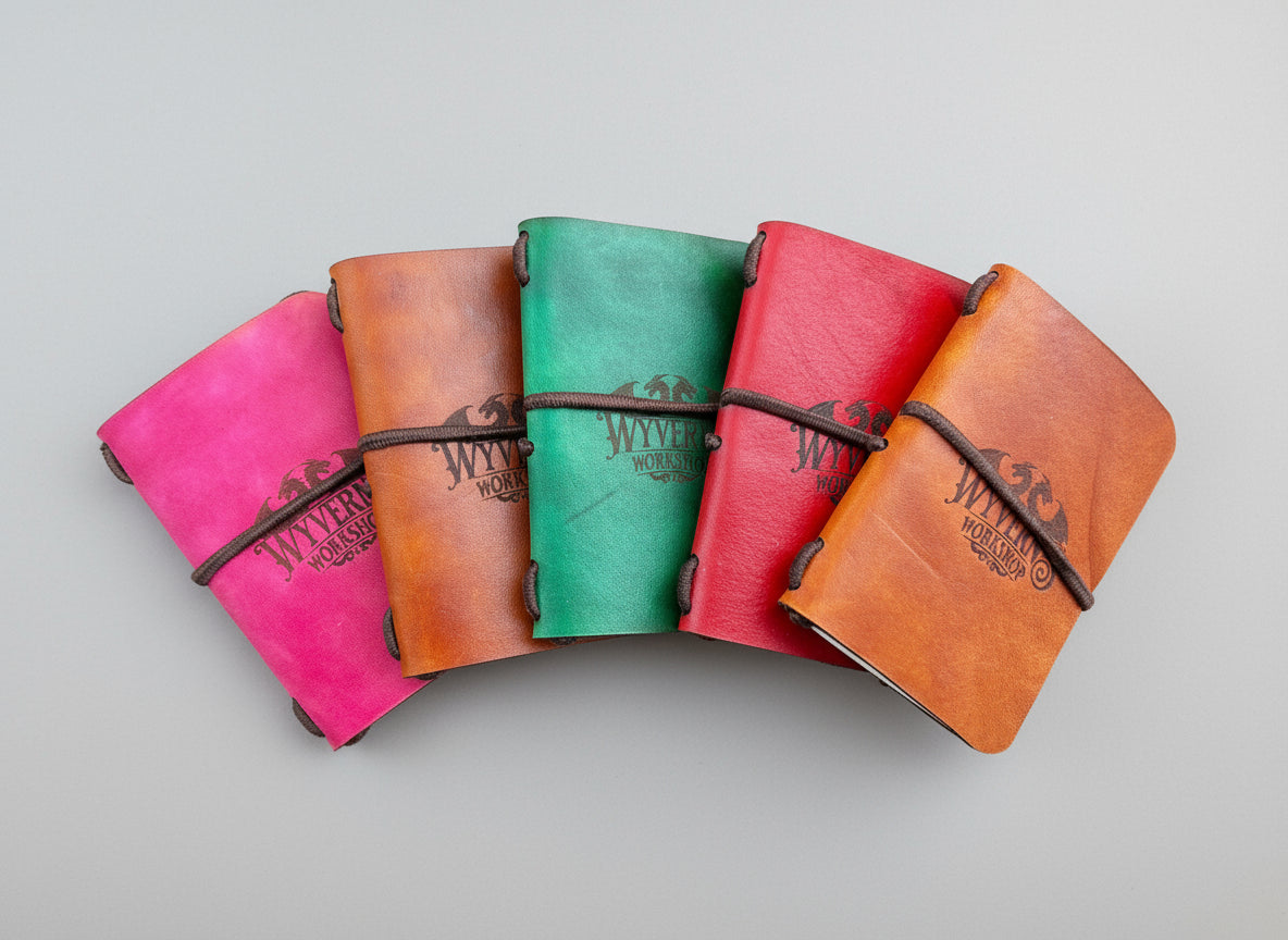 Mini Leather Travelers Journals - The Wyverns Workshop