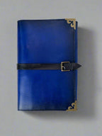 Leather RPG Journal - Blue Classic Design - Front View - The Wyverns Workshop