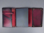Leather RPG Journal - Burgundy- Open View - Built in Dice Tray - The Wyverns Workshop