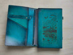 Leather RPG Journal - Green Tree of Life Fantasy Design - Inside View - The Wyverns Workshop