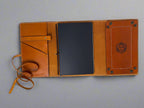 Leather RPG Journal - Ocean Compass Design - Wrap Closure - Built In Dice Tray - The Wyverns Workshop