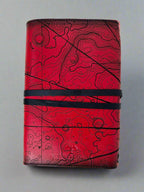 Leather RPG Journal - Red Atlas Compass Design - Back View - The Wyverns Workshop