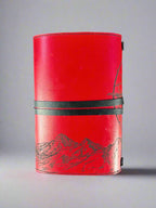 Leather RPG Journal - Red Dragon Design - Back View - The Wyverns Workshop
