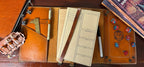 Leather RPG Journal - With Accessories - DND - Built in Dice Tray - The Wyverns Workshop