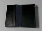 Leather RPG Travelers Journal Insert Accessory - Zipper Pouch - Card Holder, Pockets - Holds dice, pens, stickers, mementos - Black Open View - The Wyverns Workshop