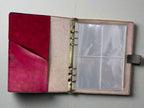 Leather TCG MTG Spell Card Binder - Pink Moons Celestial Design - Inside View - The Wyverns Workshop