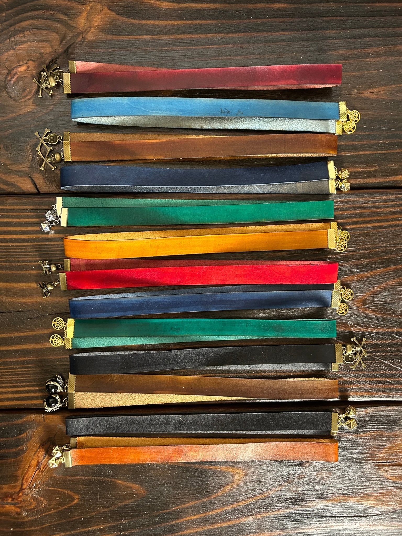 Leather Charm Bookmarks - The Wyverns Workshop