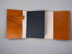 Leather Travelers Journal - Atlas Parchment Design - Open View - The Wyverns Workshop