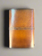 Leather Travelers Journal - Classic Walnut Design - Back View - The Wyverns Workshop