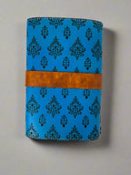 Leather Travelers Journal - Fleur de Lis Design - Back View - The Wyverns Workshop