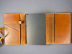Leather Travelers Journal - Mystic Castle Design - Open View - The Wyverns Workshop