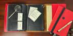 Leather Travelers Journal - Top Secret Design - With Accessories - The Wyverns Workshop
