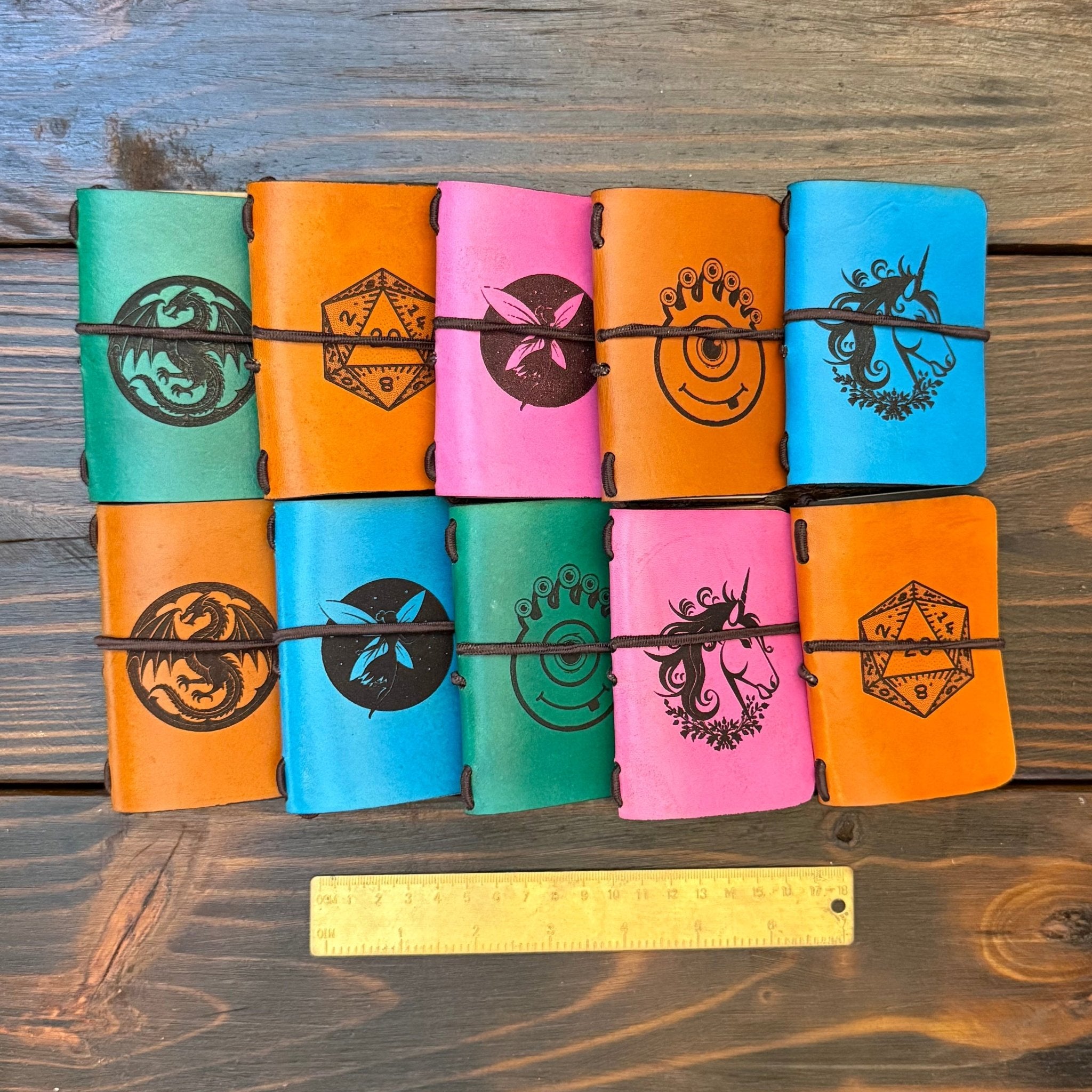 Mini Leather Travelers Journal - The Wyverns Workshop
