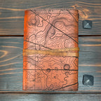 Premium Leather Adventure Journal - Atlas Design - The Wyverns Workshop
