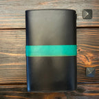 Premium Leather Adventure Journal - Celestial Sunburst Design - The Wyverns Workshop