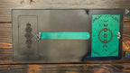 Premium Leather Adventure Journal - Celestial Sunburst Design - The Wyverns Workshop