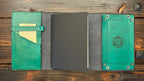 Premium Leather Adventure Journal - Celestial Sunburst Design - The Wyverns Workshop