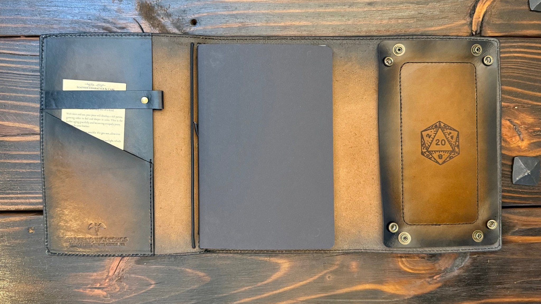 Premium Leather Adventure Journal - Cthulhu Design - The Wyverns Workshop