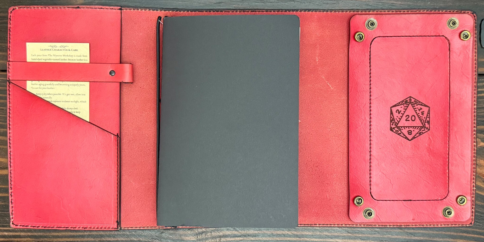 Premium Leather Adventure Journal - Dragonscape Design - The Wyverns Workshop