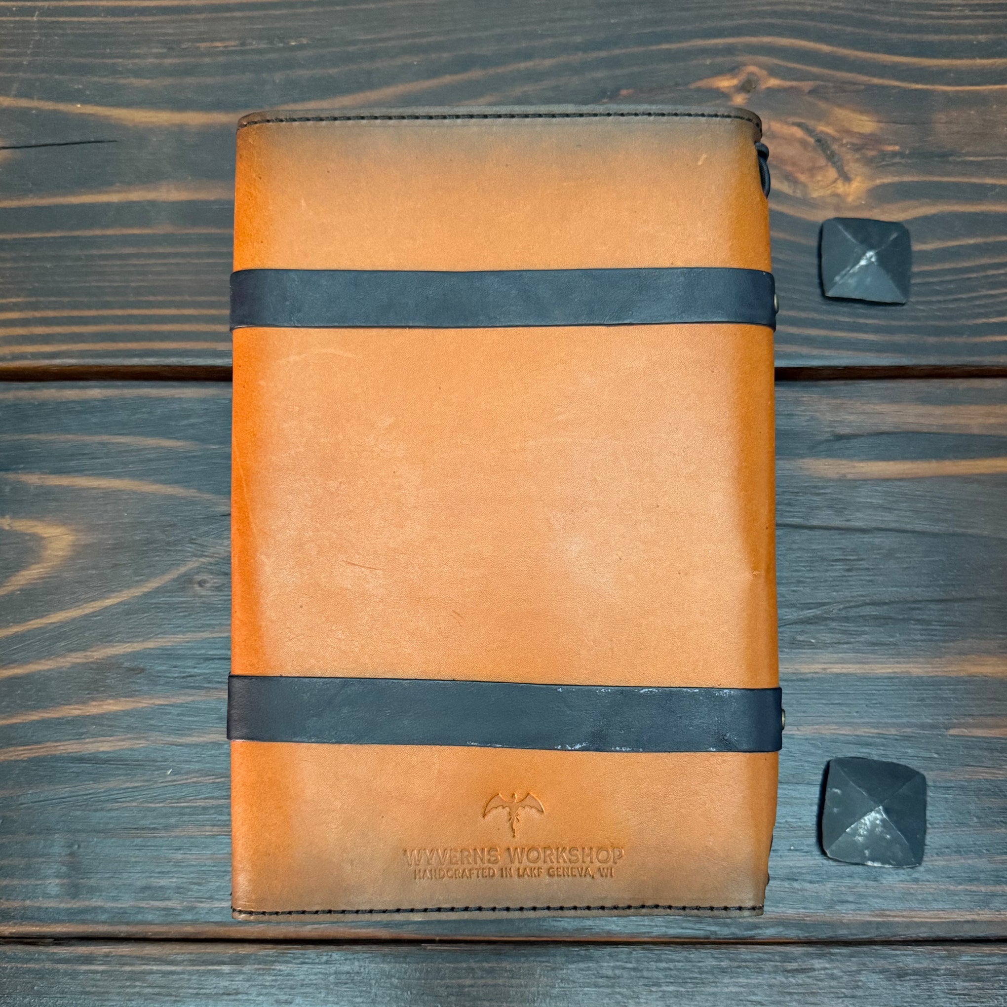 Premium Leather Adventure Journal - Eldritch Celestial Design - The Wyverns Workshop