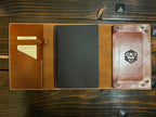 Premium Leather Adventure Journal - Fantasy Cottage Design - The Wyverns Workshop