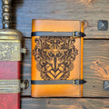 Premium Leather Adventure Journal - Fantasy Warrior Design - The Wyverns Workshop