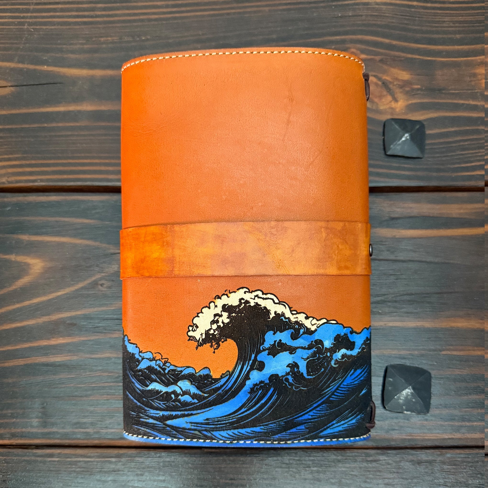 Premium Leather Adventure Journal - Mariners Design - The Wyverns Workshop