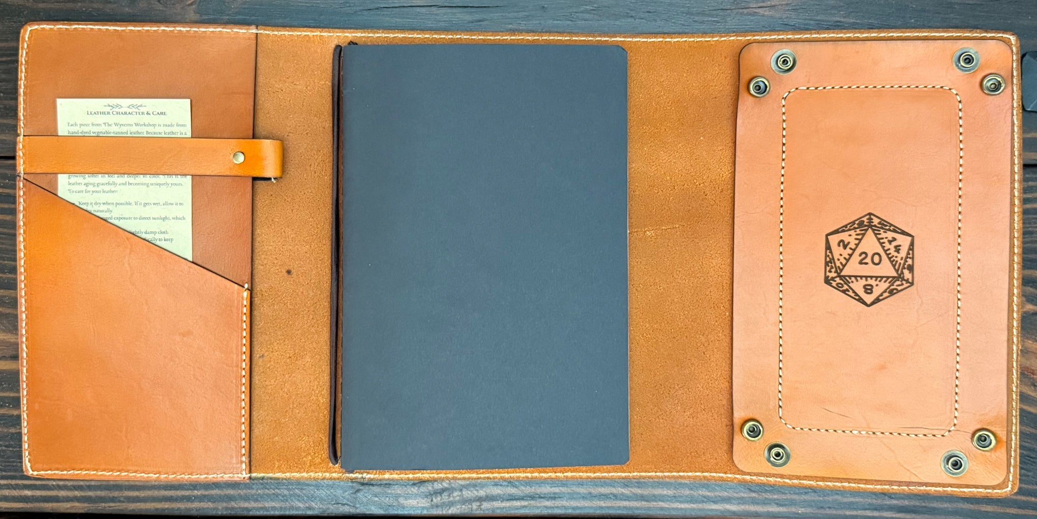 Premium Leather Adventure Journal - Mariners Design - The Wyverns Workshop