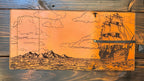Premium Leather Adventure Journal - Ocean Explorer Design - The Wyverns Workshop