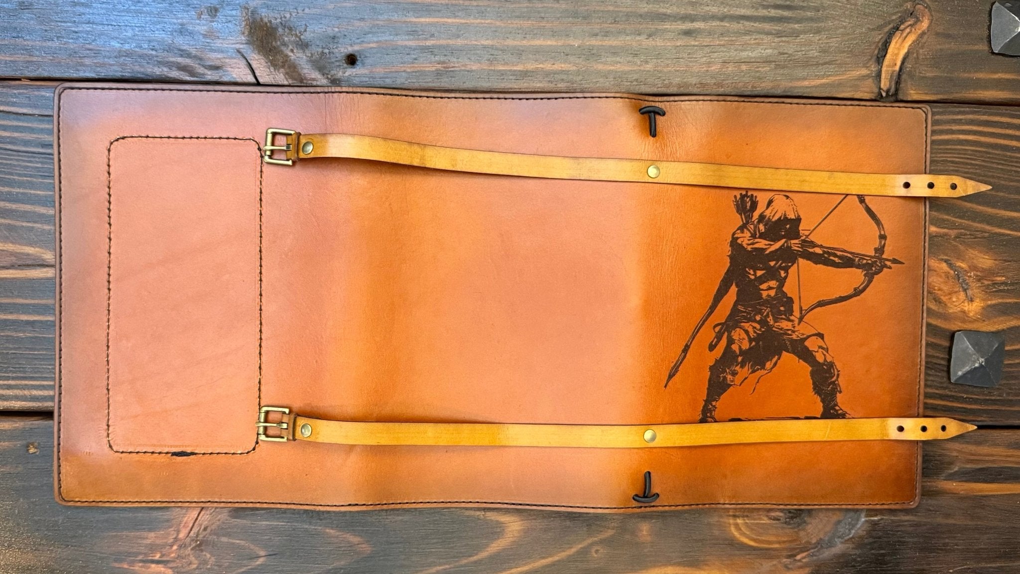 Premium Leather Adventure Journal - Ranger Design - The Wyverns Workshop