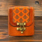 Premium Leather MTG Deck Box - Fleur de Lis Design - The Wyverns Workshop