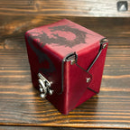 Premium Leather MTG Deck Box - Shadow Dragon Design - The Wyverns Workshop