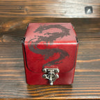 Premium Leather MTG Deck Box - Shadow Dragon Design - The Wyverns Workshop