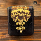 Premium Leather MTG Deck Box - Skulls Design - The Wyverns Workshop