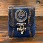 Premium Leather MTG Deck Box - Water Droplet Design - The Wyverns Workshop