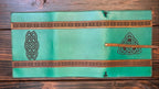 Premium Leather Travelers Journal - Celtic Design - The Wyverns Workshop