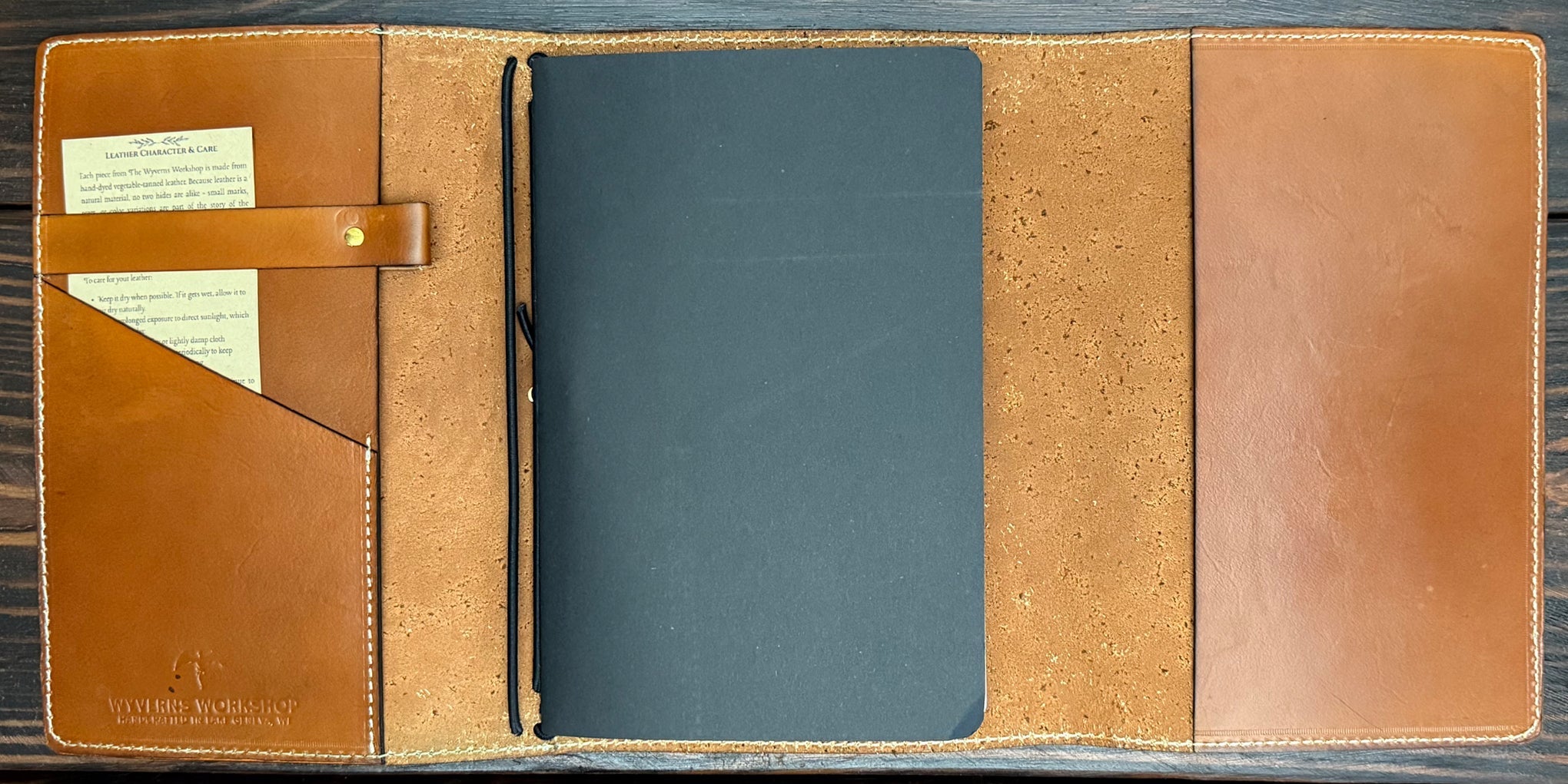 Premium Leather Travelers Journal - Mystic Castle Design - The Wyverns Workshop