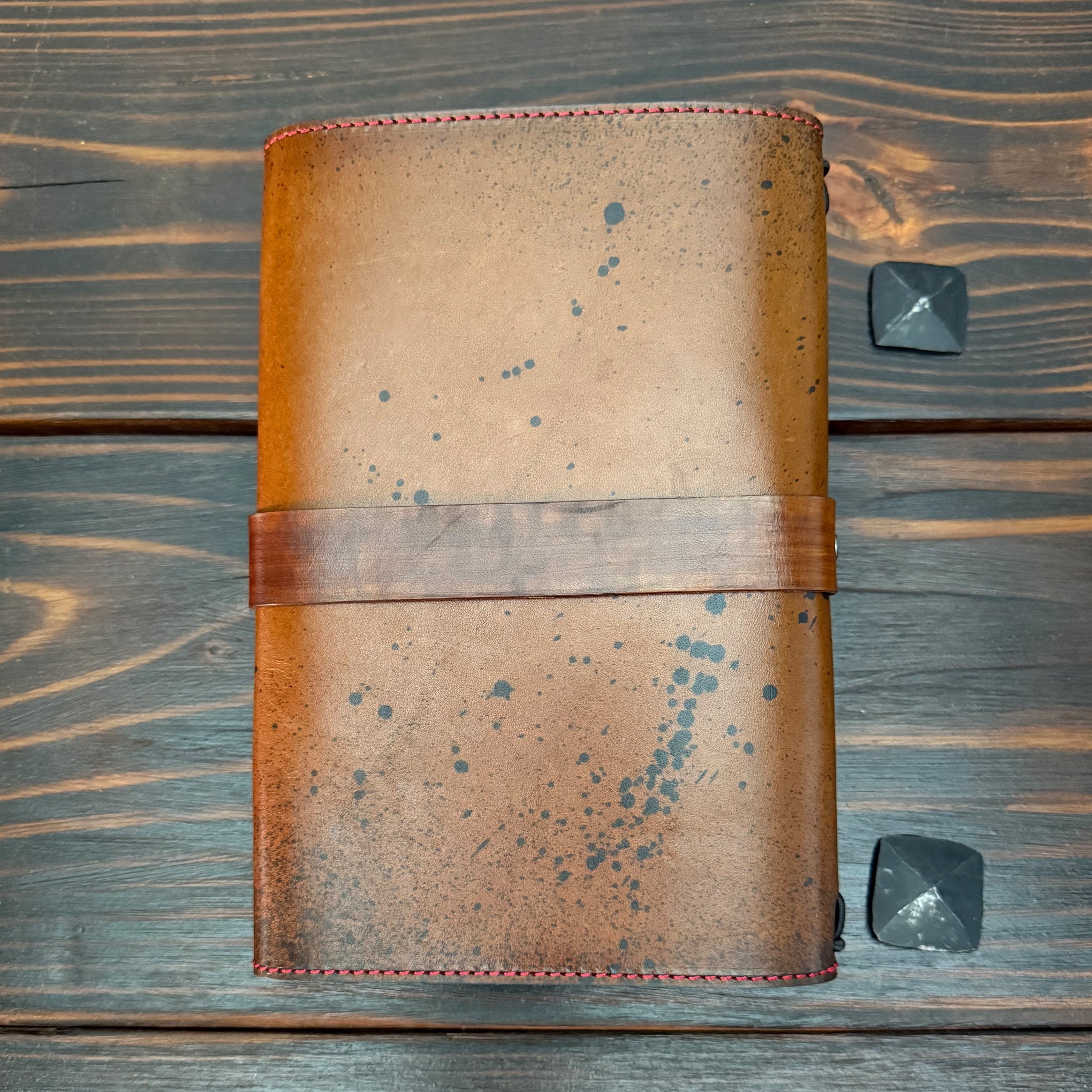 Premium Leather Travelers Journal - Top Secret Design - The Wyverns Workshop