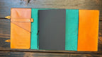 Premium Leather Travelers Journal - Woodland Mushroom Design - The Wyverns Workshop