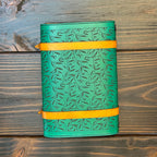 Premium Leather Travelers Journal - Woodland Mushroom Design - The Wyverns Workshop